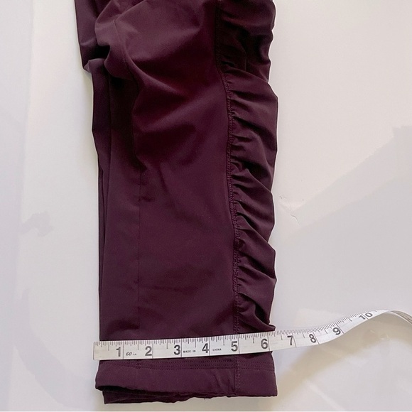 Lululemon Dance studio Leggings High Waist Lined Athletic Running Burgundy Red 4 - Picture 15 of 15